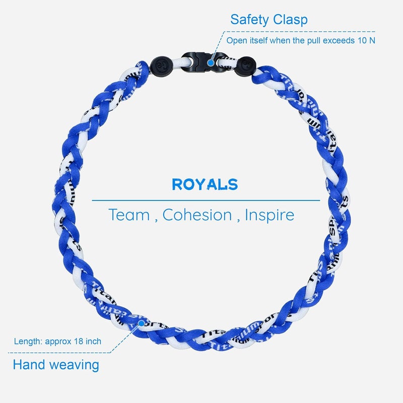 SUPBOMM Baseball Rope Necklaces, League Team Colors Braided Necklace, Baseball Team Gifts - Image 2